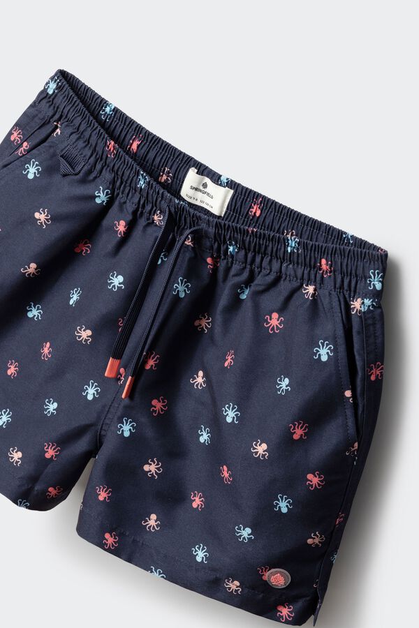 Springfield Kids Dečiji kupaći kostim sa hobotnicama Plava