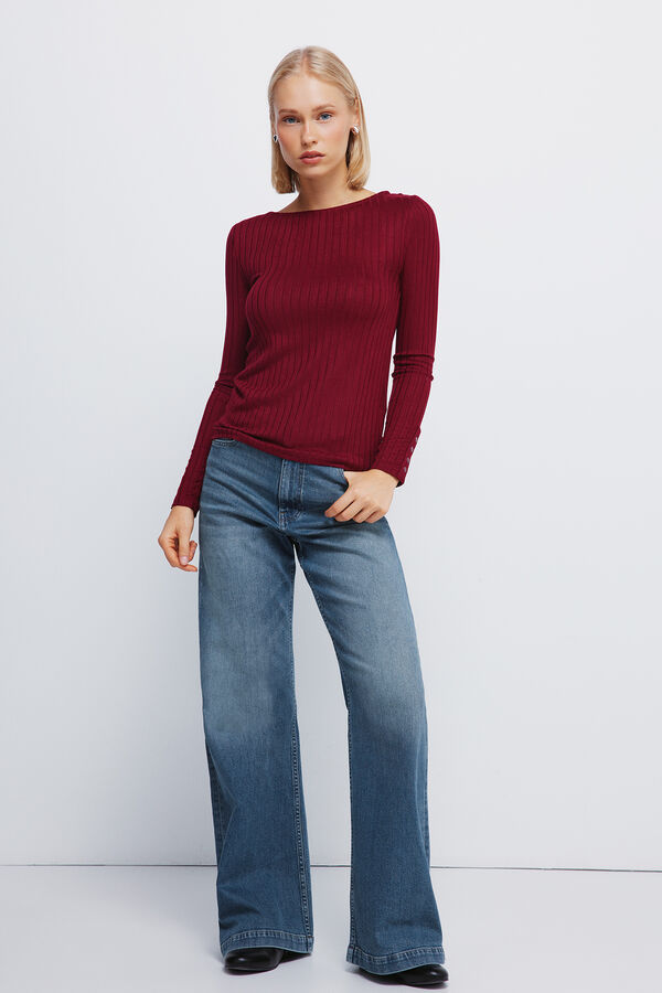 Springfield Rebrasta majica sa čamcem majica Bordo