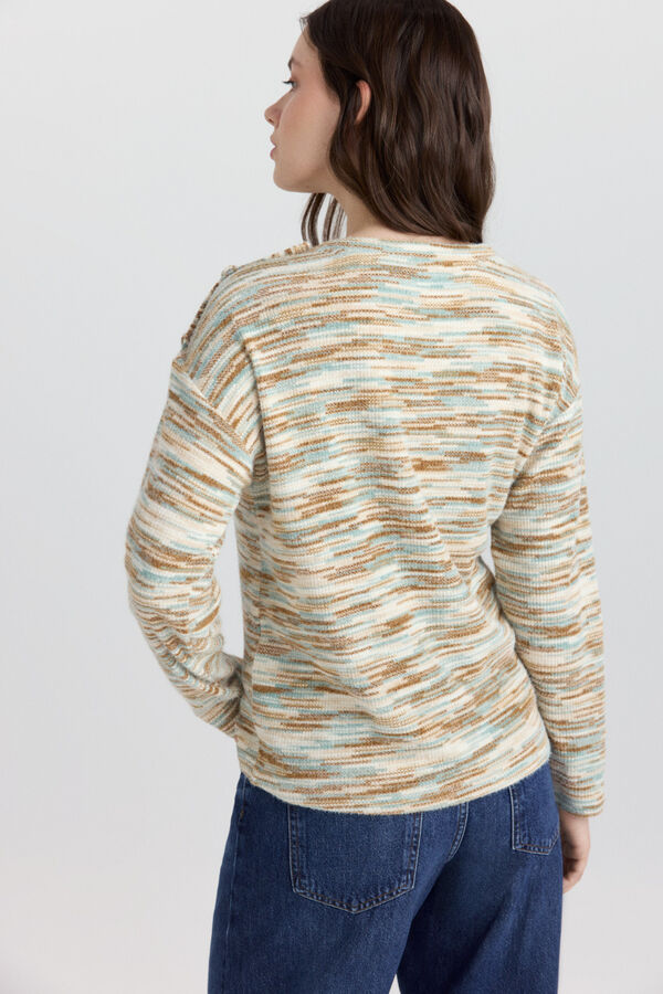 Springfield Džemper sa dugmićima na ramenima Braon