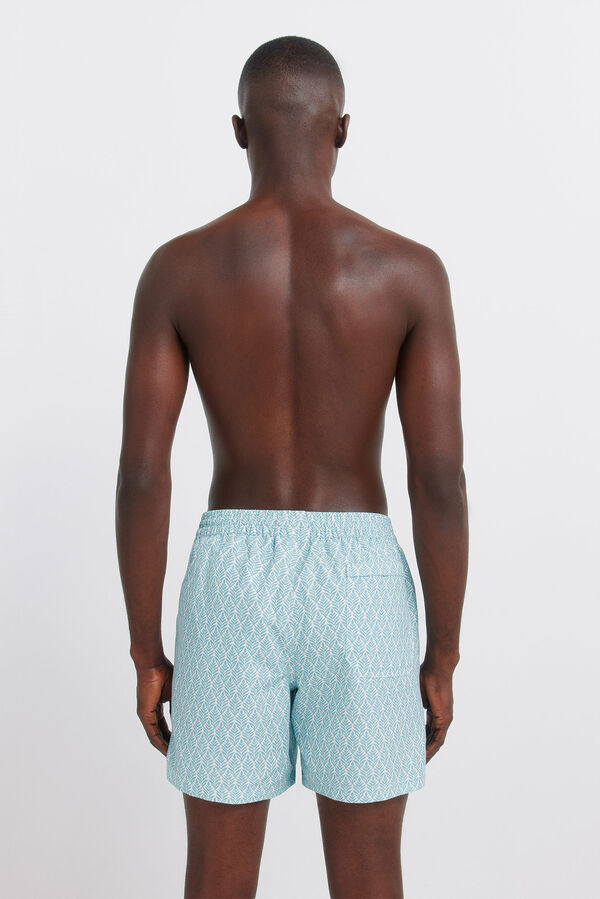 Springfield Kupaći kostim sa printom li&scaron;ća Plava