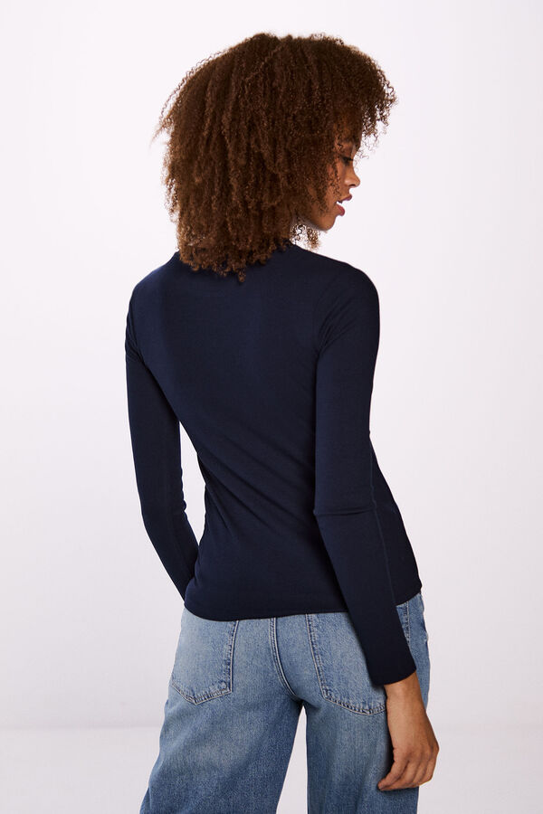 Springfield Camiseta botones sisa azul