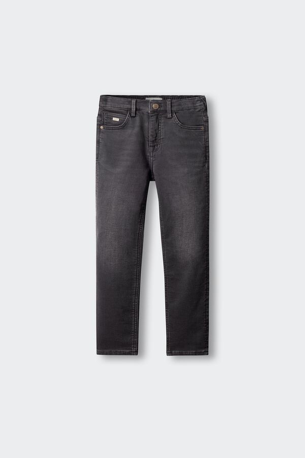 Springfield Kids Pantal&oacute;n denim knit ni&ntilde;o negro