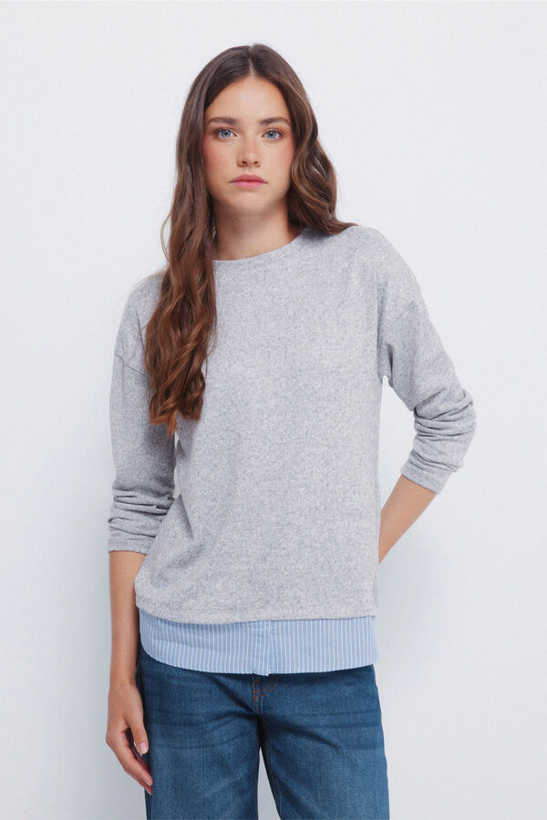 Springfield Kombinovana majica Siva