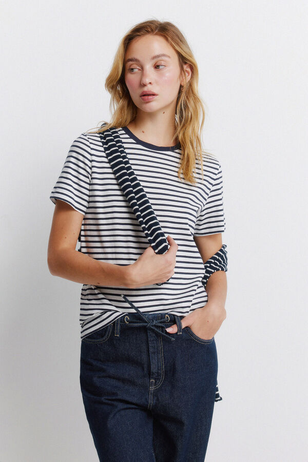 Springfield Osnovna majica sa kratkim rukavima Bež