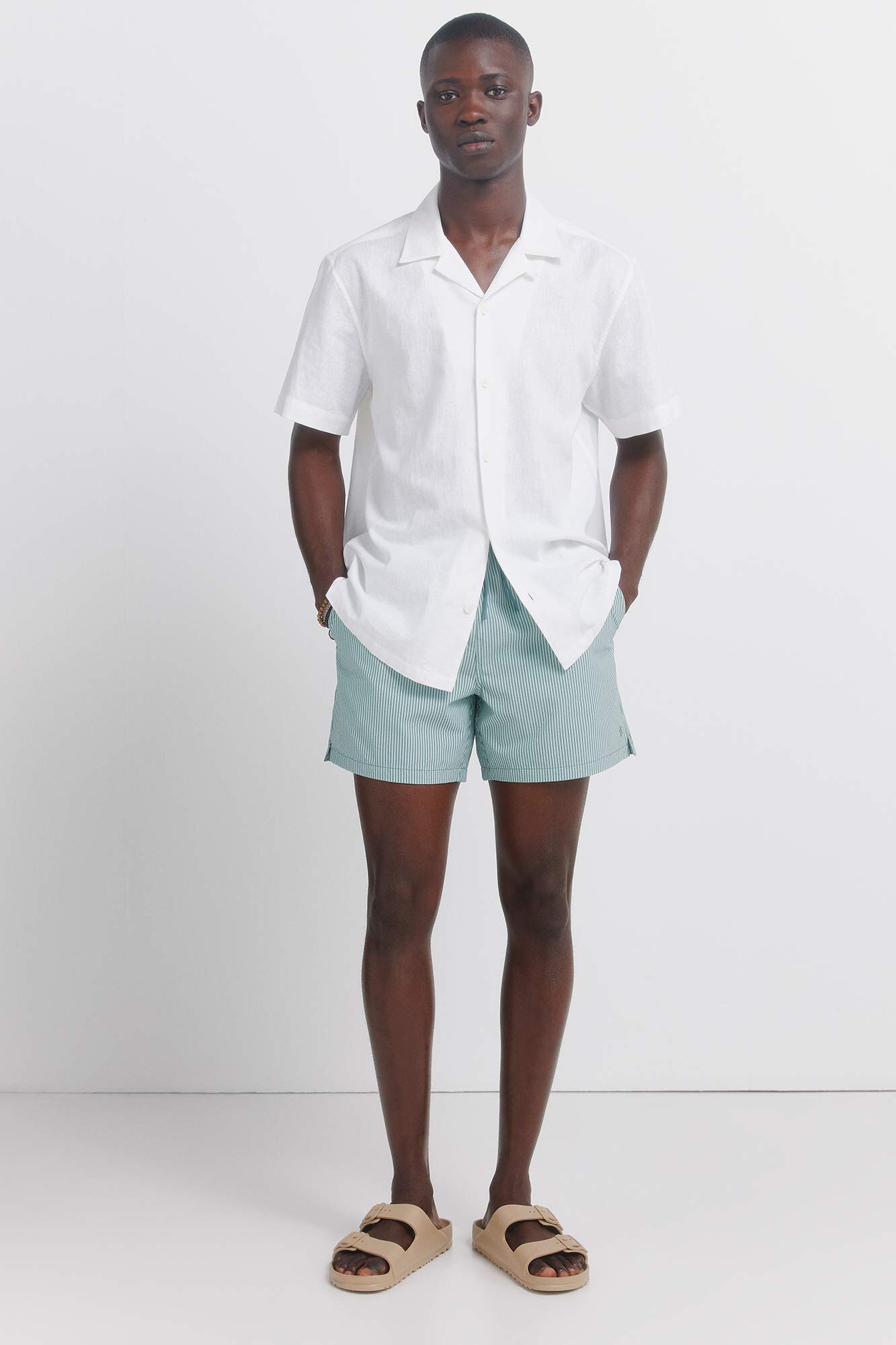 Springfield Ba&ntilde;ador seersucker rayas