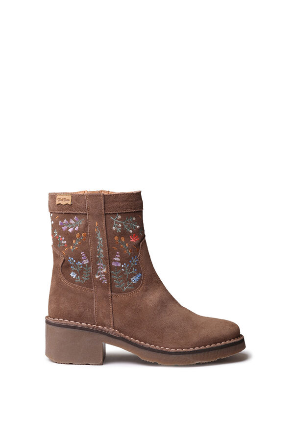 Toni Pons Bot&iacute;n de serraje beige