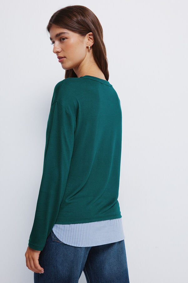 Springfield Kombinovana majica Zelena