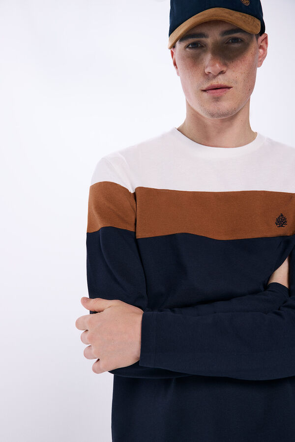 Springfield Cut long sleeve t-shirt beige