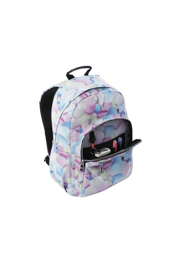 Totto Mochila Acuareles Glitter blanco
