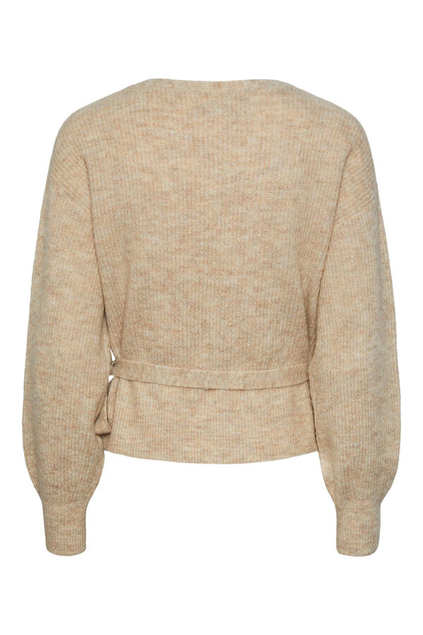 Pieces Camisola de l&atilde; bege