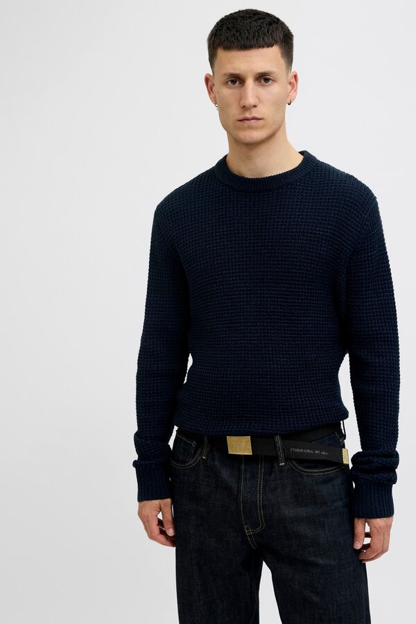 Jack & Jones Cinto de fita ajust&aacute;vel preto