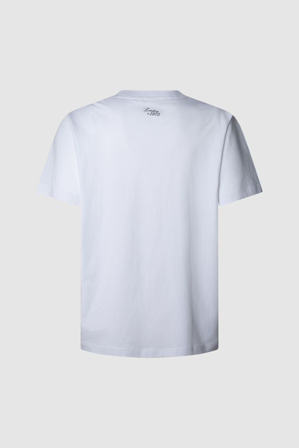 Pepe Jeans Camiseta Logo Estampado Fit Regular blanco