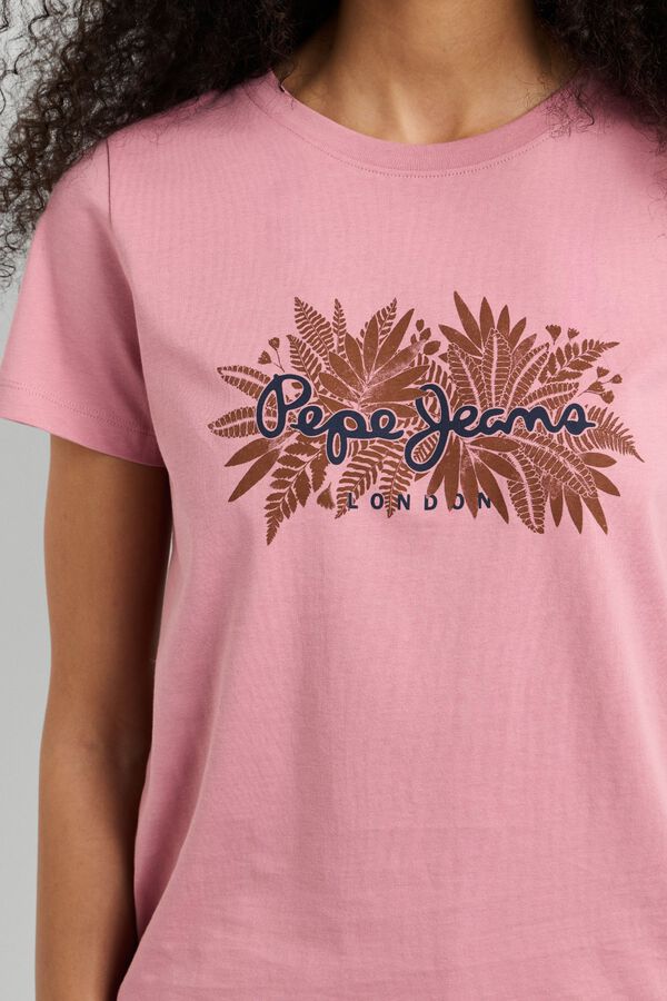 Pepe Jeans Camiseta b&aacute;sica manga corta rosa