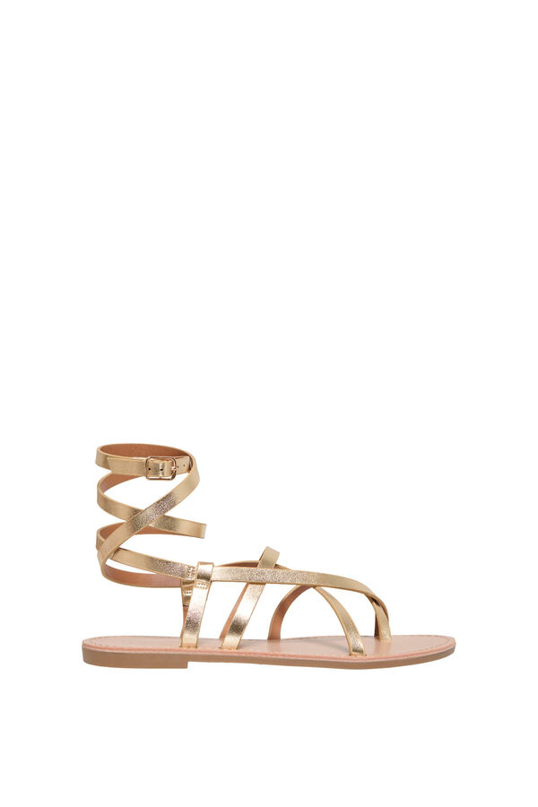 Only R&ouml;mer-Flachsandalen mit Print