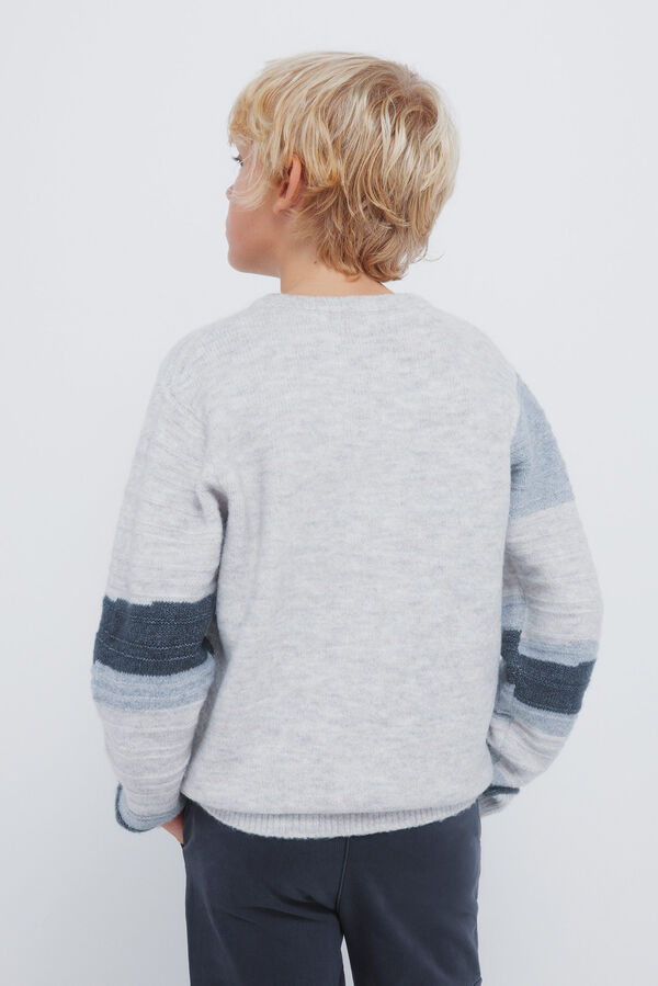 Springfield Kids Džemper sa geometrijskim figurama za dečake Plava