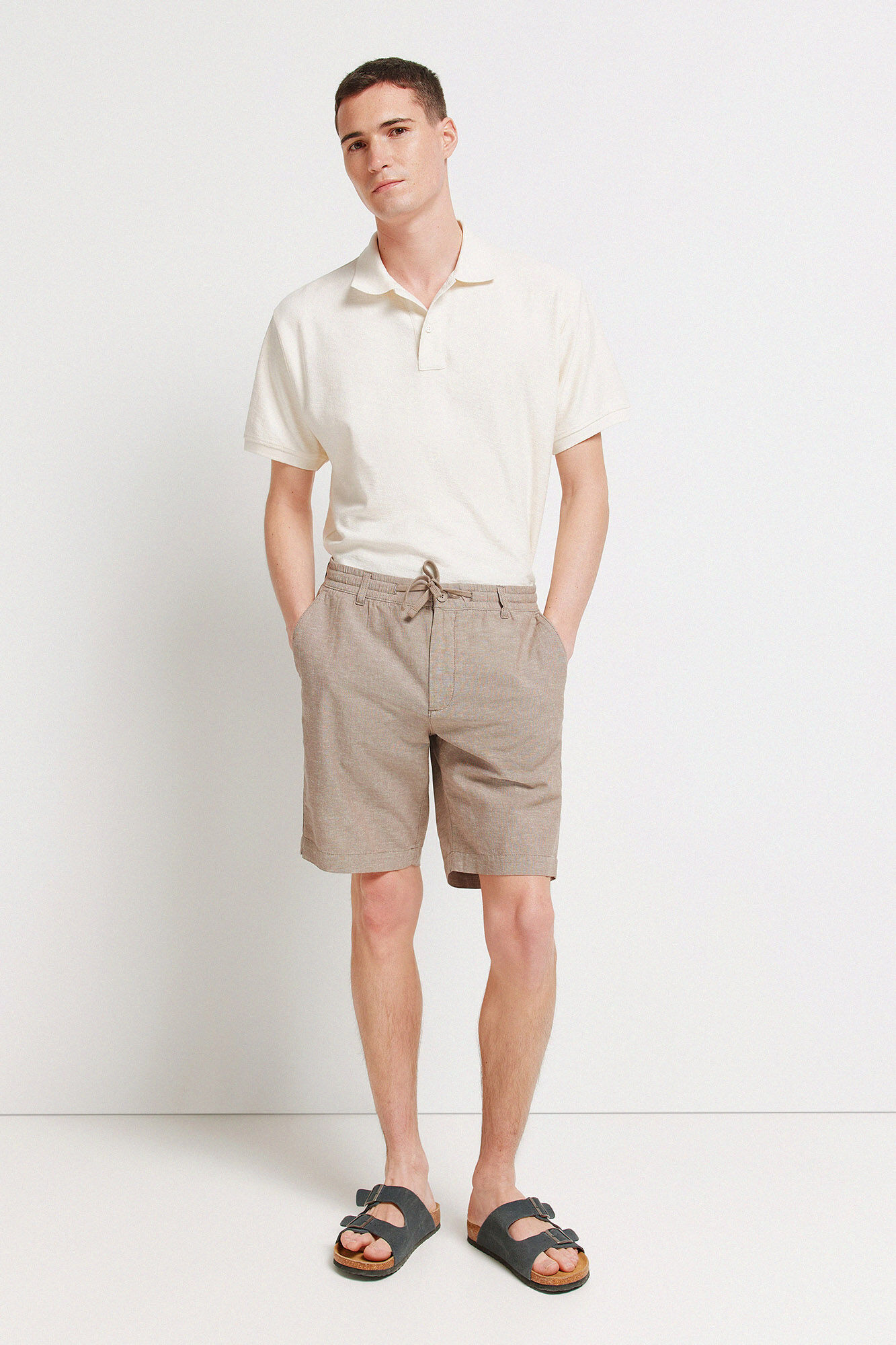 Springfield Bermuda lino comfort slim fit