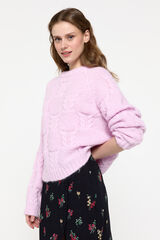 Pieces Jersey de punto con estructura morado/lila