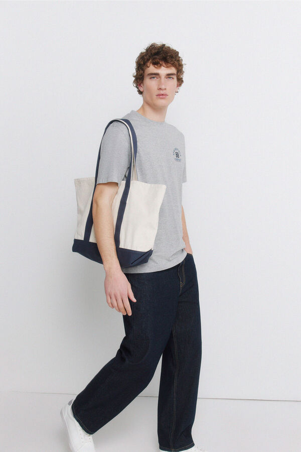 Springfield Majica sa melanž efektom i logom Siva