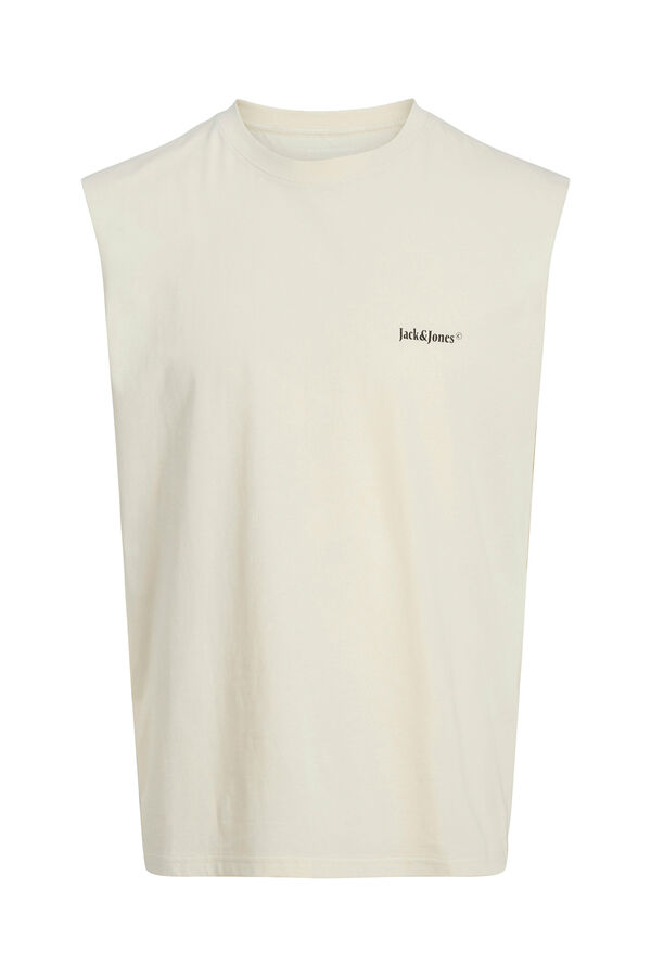 Jack & Jones Camiseta oversize sin mangas blanco