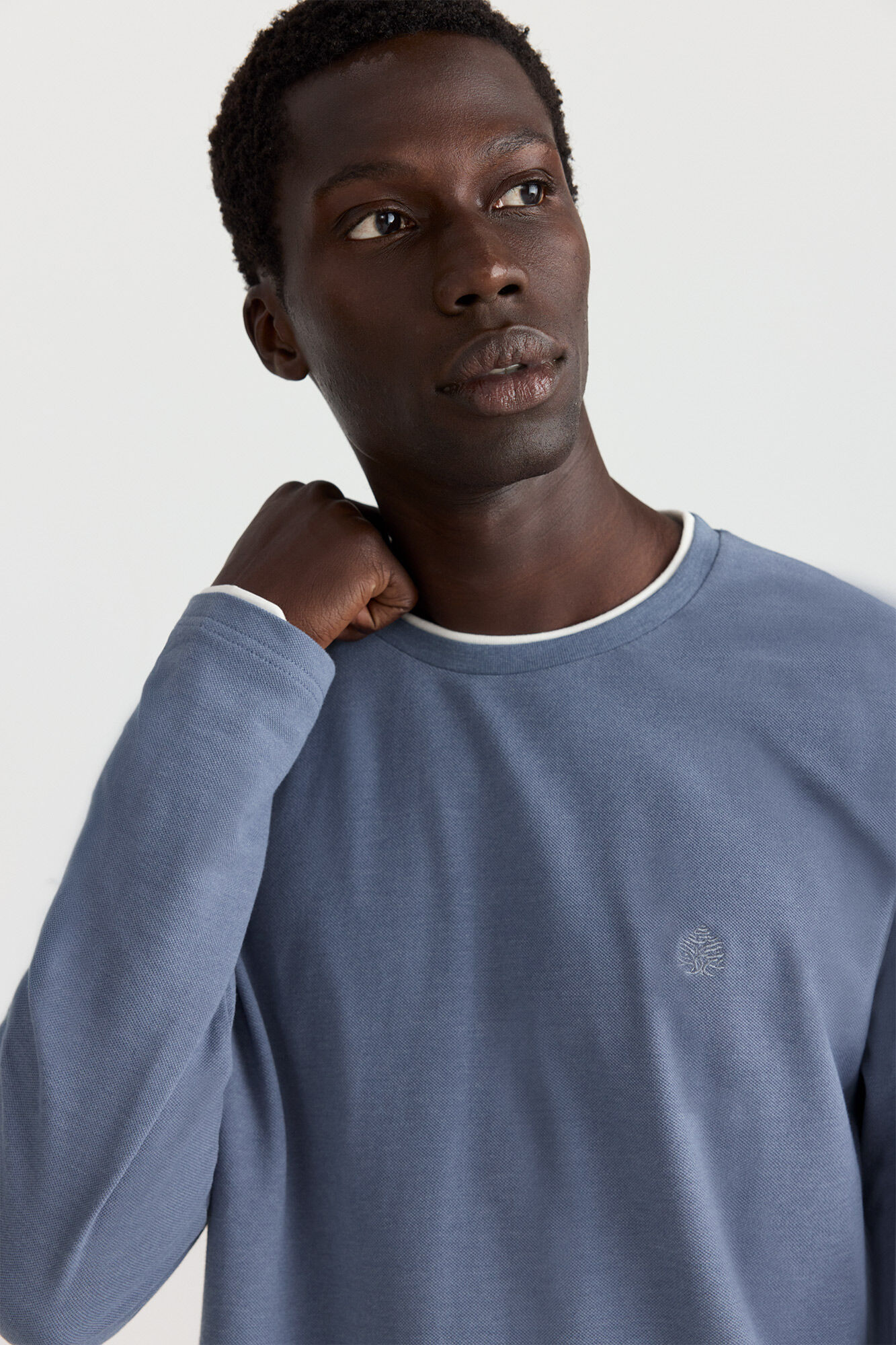 Springfield Camiseta manga larga doble cuello melange