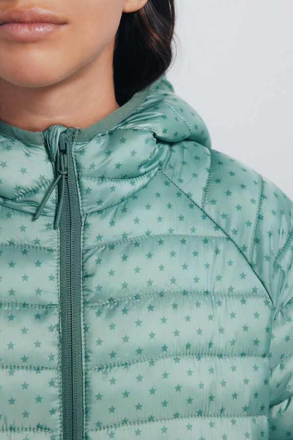Springfield Kids Štepana jakna sa zvezdama za devojčice Zelena