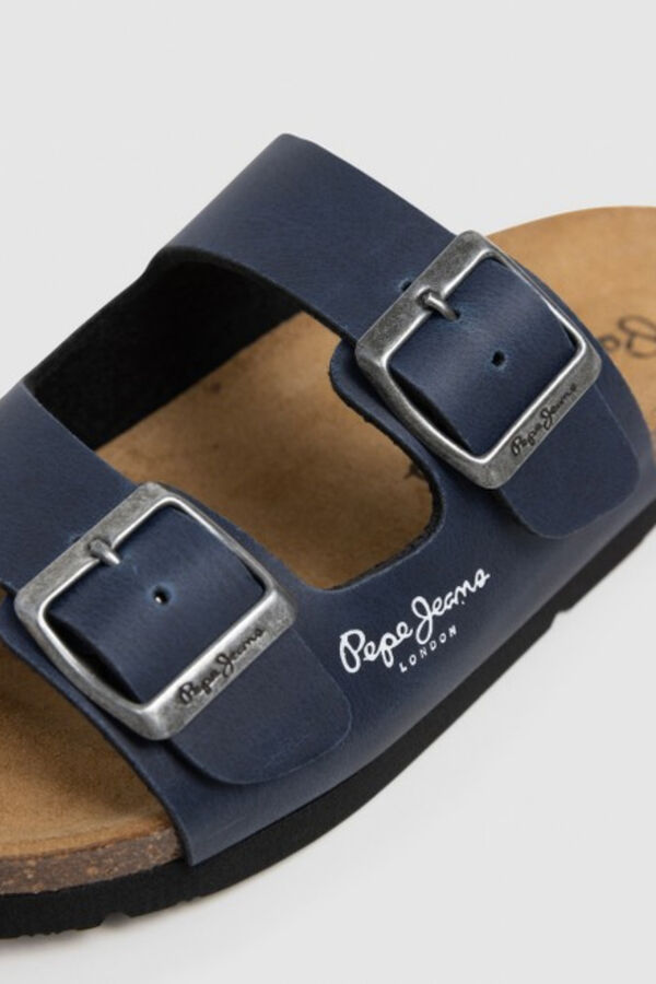 Pepe Jeans Sandalias anat&oacute;micas doble hebilla azul
