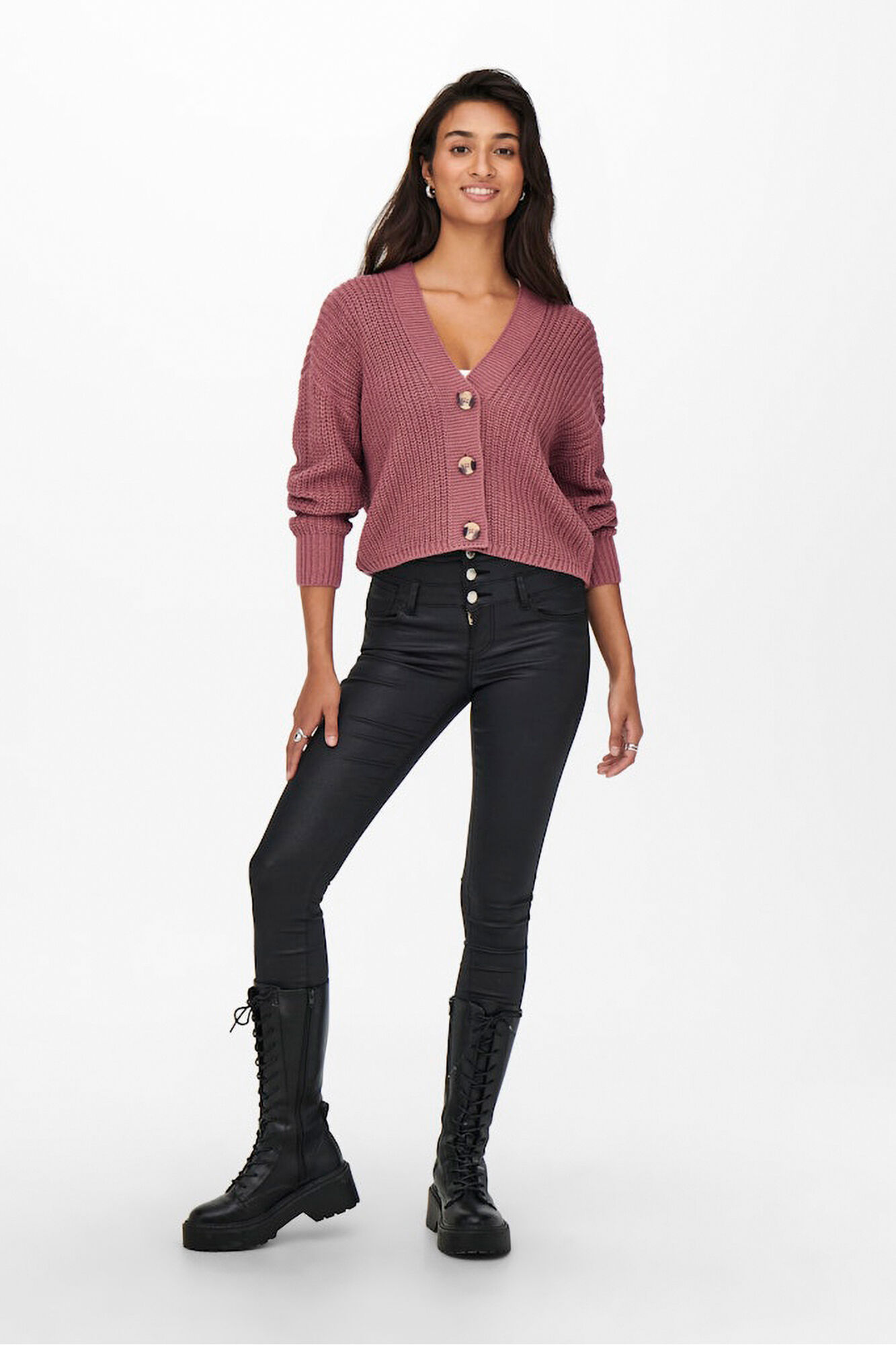 Only C&aacute;rdigan cierre de botones