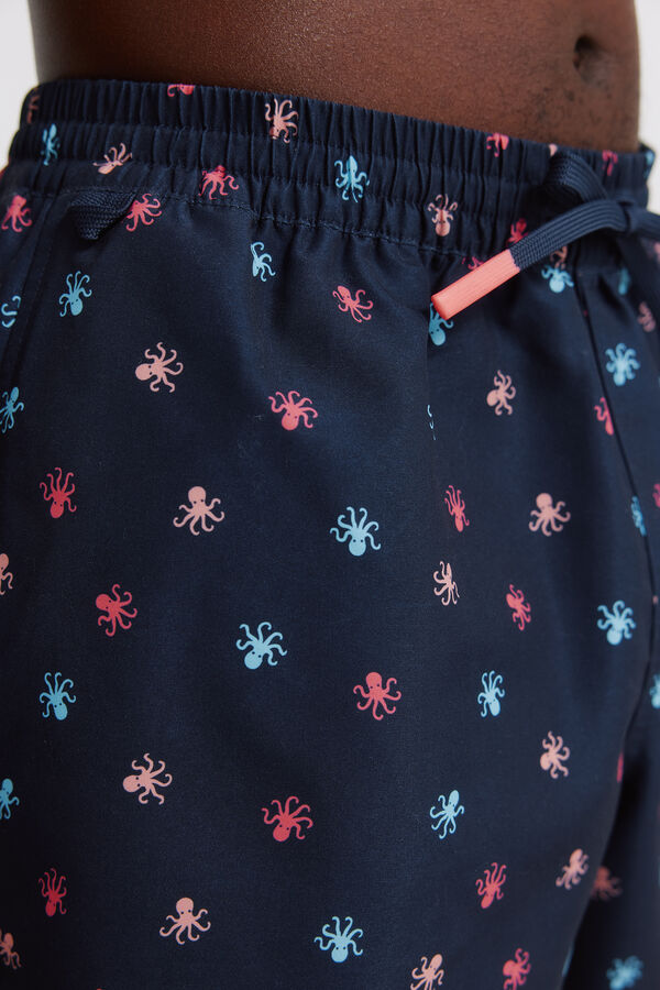 Springfield Kupaći kostim sa printom hobotnice Plava