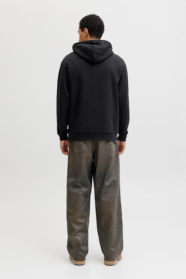 Jack & Jones Sudadera relaxed con capucha negro