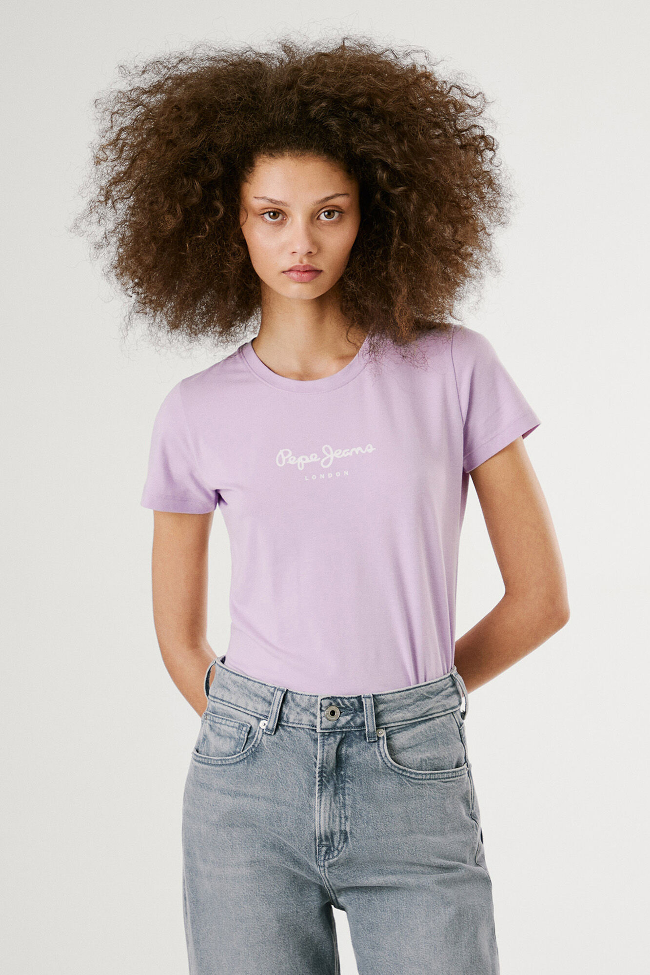 Pepe Jeans Camiseta b&aacute;sica manga corta logo frontal