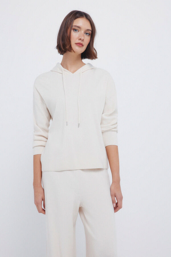 Springfield Pletene culotte pantalone Bež