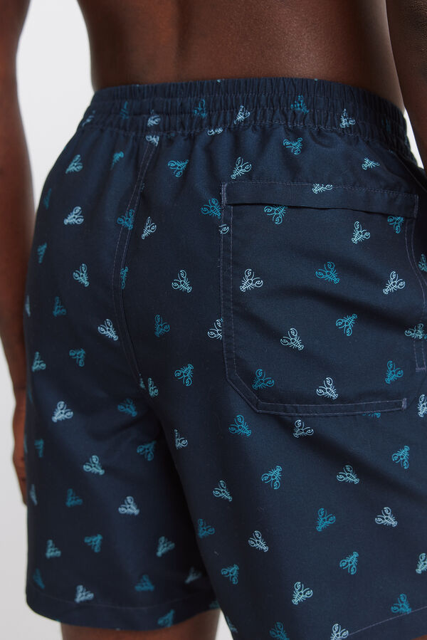 Springfield Kupaći kostim sa printom jastoga Plava