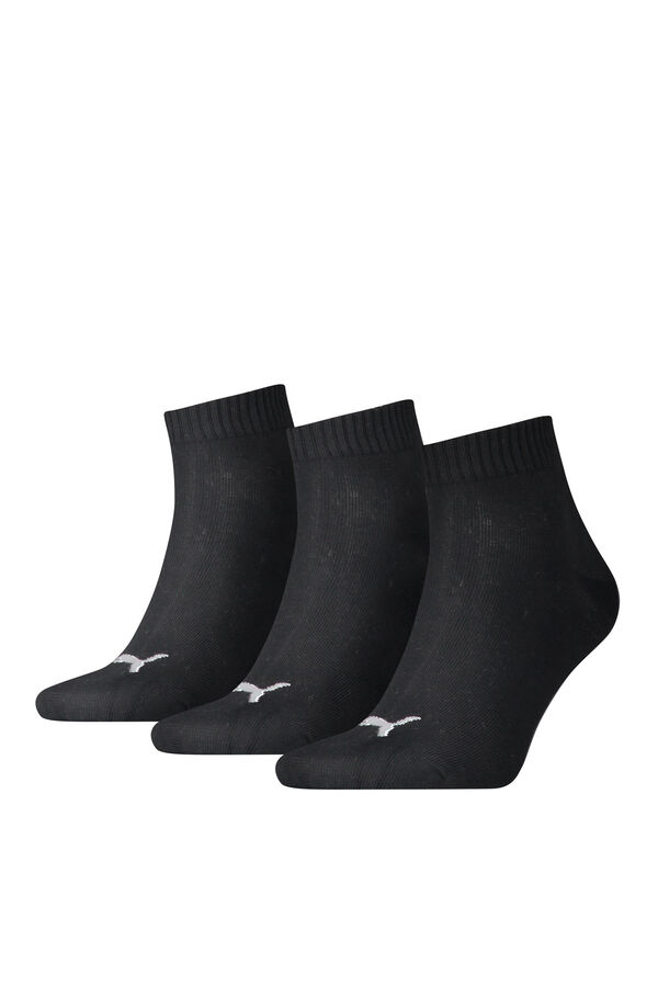 Puma Pack de calcetines tobilleros negro