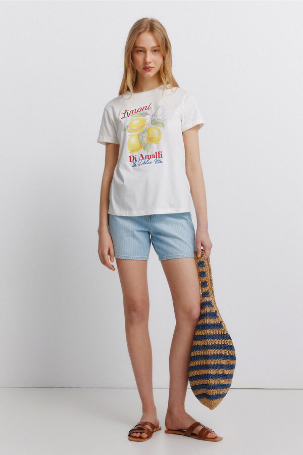 Springfield Majica kratkih rukava sa dezenom Bež