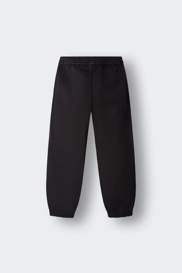 Springfield Kids Dečije pletene jogger pantalone Crna