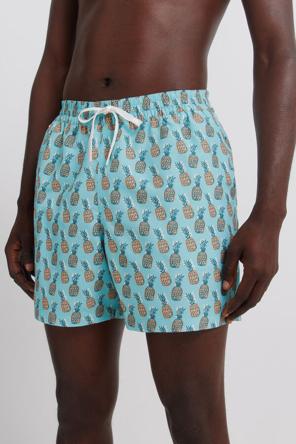 Springfield Pineapple print swimwear blue