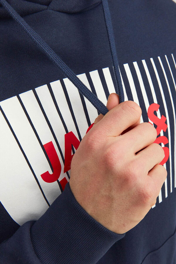 Jack & Jones Sudadera est&aacute;ndar fit capucha azul