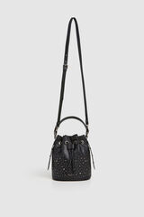 Pepe Jeans Bolsa balde com efeito de couro preto