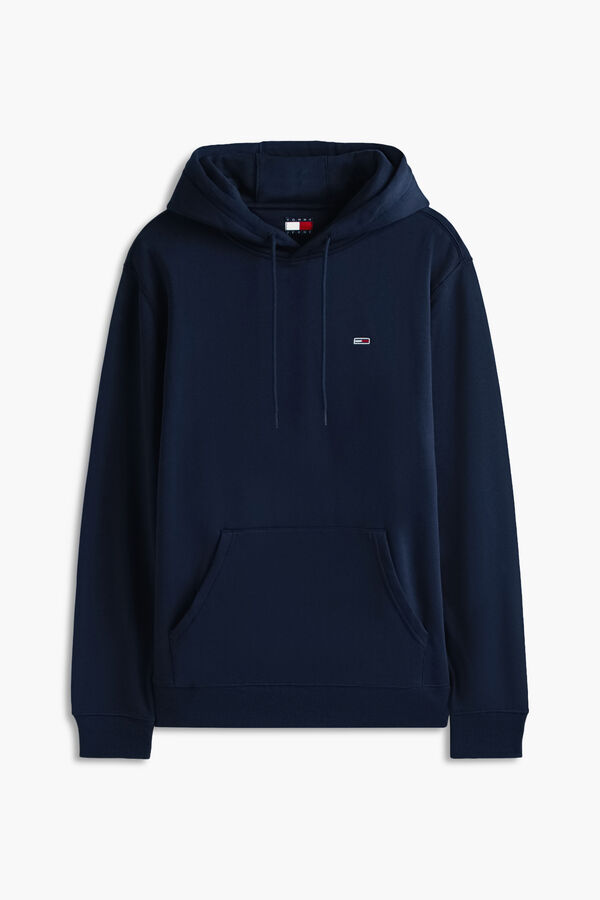 Tommy Jeans Sudadera con capucha y bolsillo azul