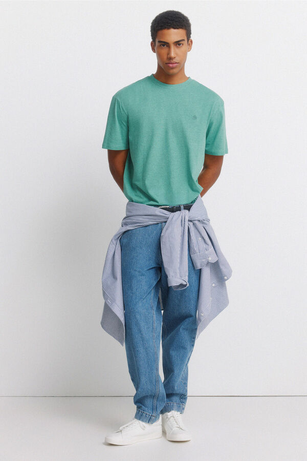 Springfield Viskozna osnovna majica Zelena