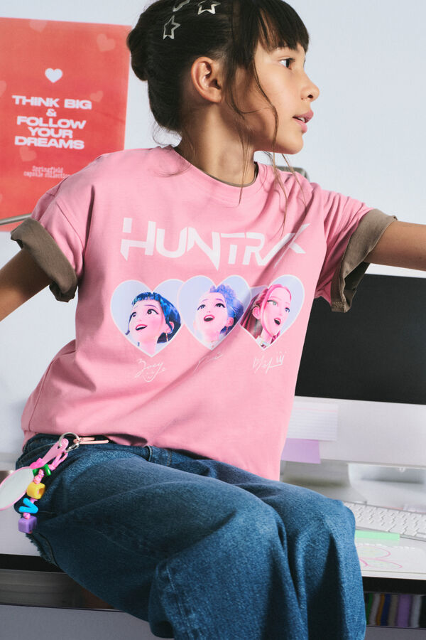 Springfield Kids Majica kratkih rukava "KPOP HUNTRIX" za devojčice Roze