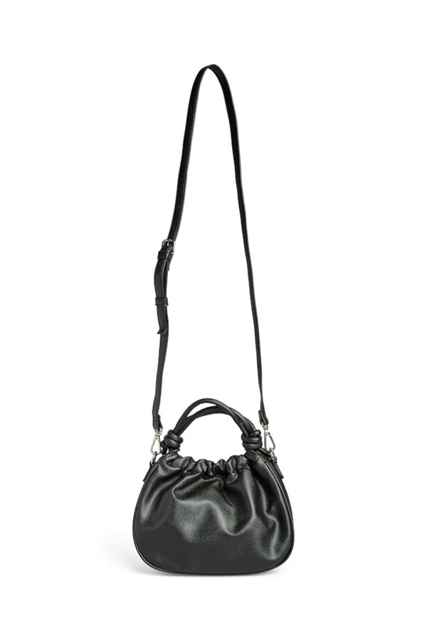 Pieces Mittelgro&szlig;e geraffte Tasche Schwarz