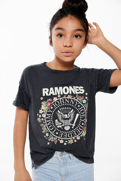Springfield T-shirt The Ramones menina mix cinza