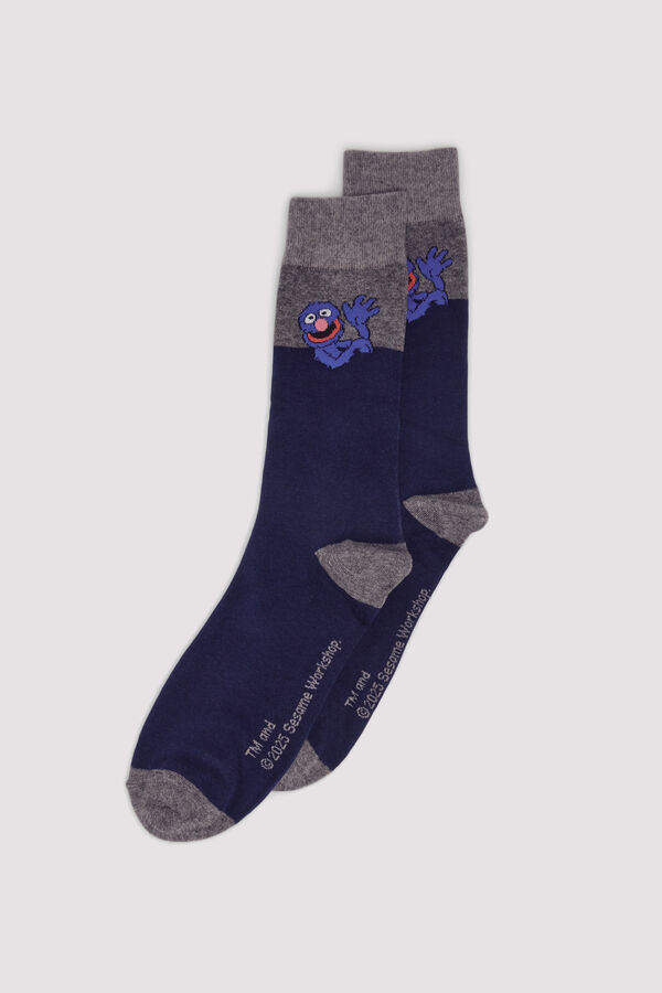 Springfield Čarape sa pozicioniranim dezenom Ulice Sezam Plava