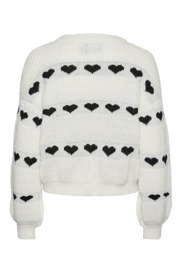 Pieces Jersey con corazones blanco