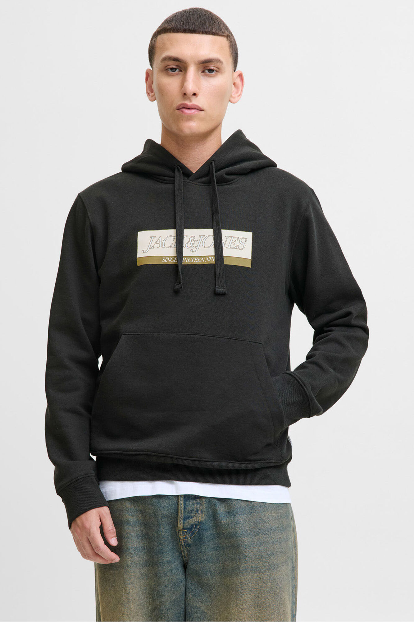 Jack & Jones Sudadera con capucha y logo frontal