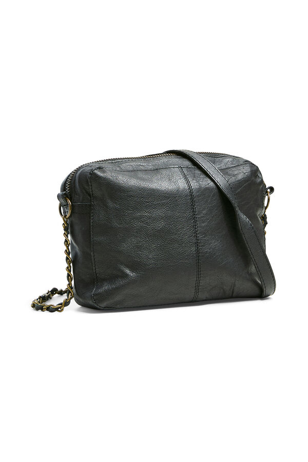 Pieces Bolso bandolera 100% piel negro