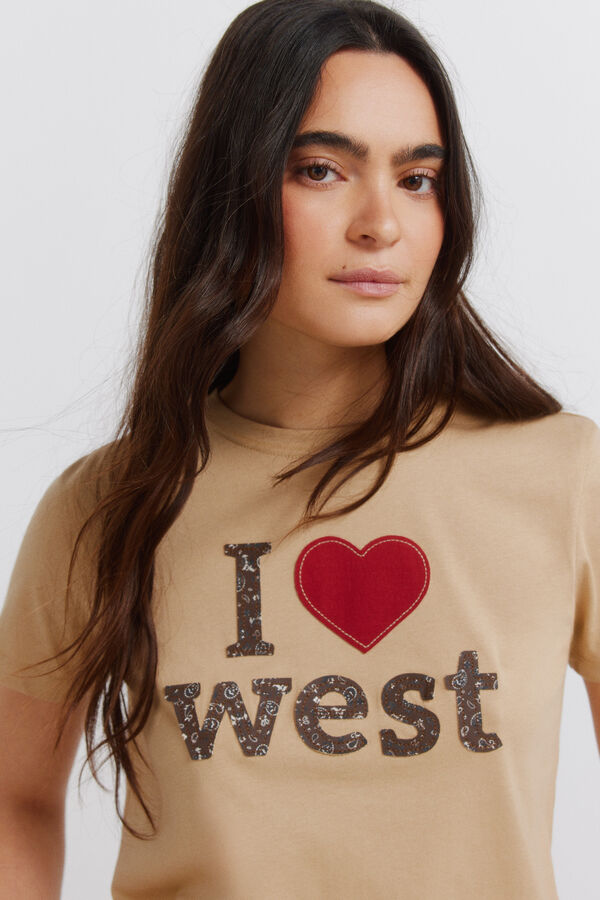 Springfield Majica od pamuka sa printom Braon