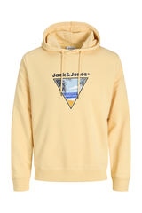 Jack & Jones Soft cotton hooded sweatshirt Žuta