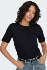 Only Kurzarm-T-Shirt  Schwarz